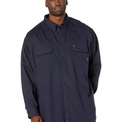 Ariat Shirts & Tops Big & Tall FR Solid Long Sleeve Work Shirt