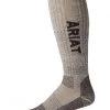 Ariat Socks Midweight Over the Calf Steel Toe Merino Blend