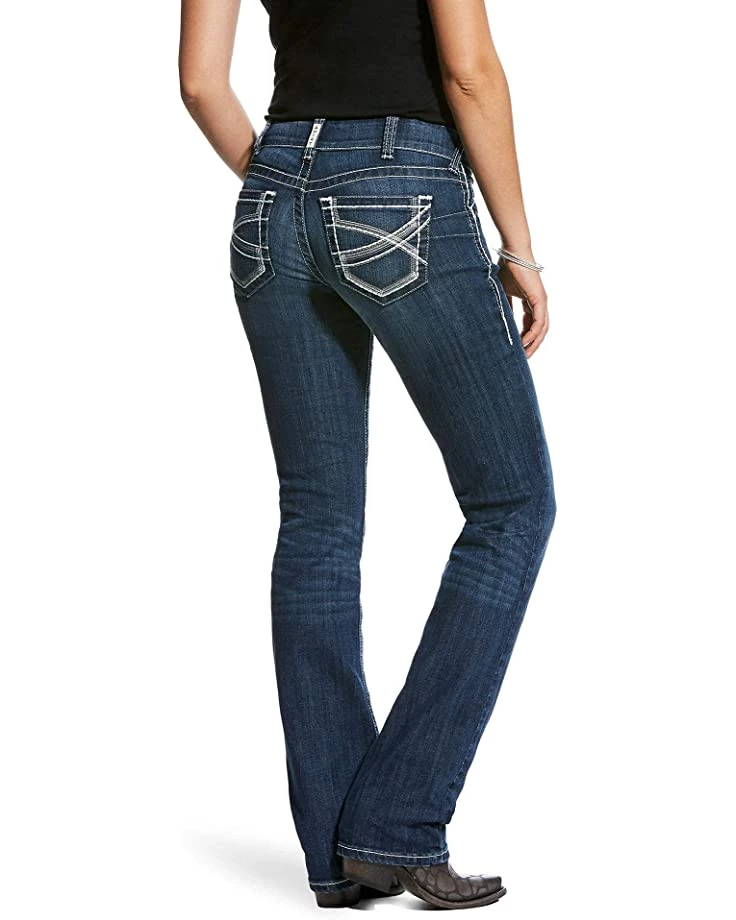 Ariat Jeans Women's R.e.a.l Mid Rise Straightjean 4 Ariat Jeans Women's R.e.a.l Mid Rise Straightjean - Image 2