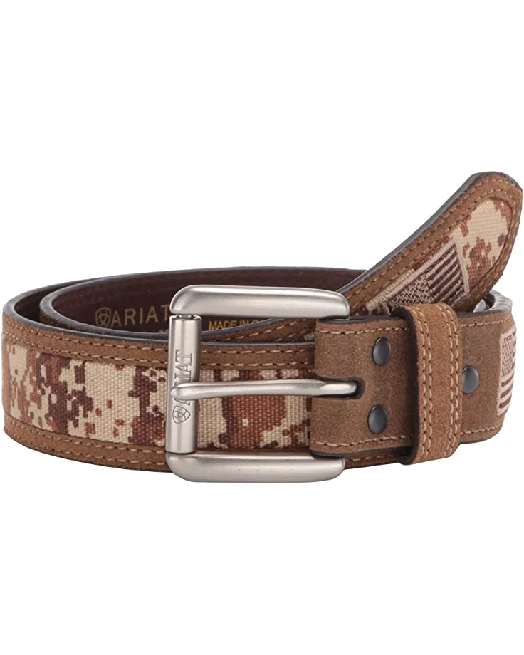 Ariat Belts Sport Patriot w/ USA Flag Tab & Roller Buckle Belt 3 Ariat Belts Sport Patriot w/ USA Flag Tab & Roller Buckle Belt