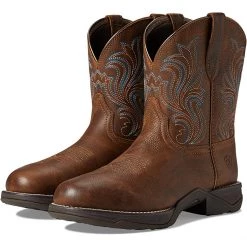 Ariat Boots Anthem Round Toe Shortie Western Boot