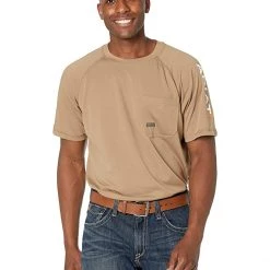 Ariat Shirts & Tops Rebar Heat Fighter Short Sleeve T-Shirt Khaki