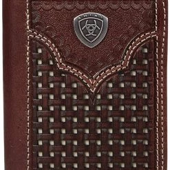 Ariat Wallets Two-Tone Basket Weave Bifold Wallet