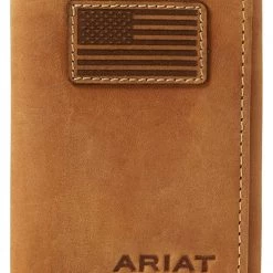 Ariat Wallets Trifold Wallet USA Flag Patch