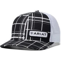 Ariat Hats R112 Plaid with Offset Patch Snapback
