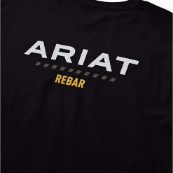 Ariat Shirts & Tops Men's Rebar Cottonstrong Short Sleeve Logo Crewwork Utility Tee Shirt -Ariat Shop 81sx2Drr7L. AC SR736920