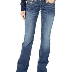 Ariat R.E.A.L. Bootcut Stetch Entwined Jeans in Festival Blue